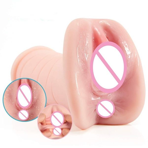 Giocattoli del sesso maschile Gel morbido Masturbatore maschile Vagina realistica Torso anale Figa tascabile Vagina in silicone realistico Giocattolo per adulti X0320