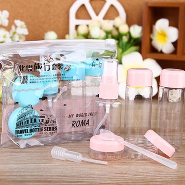 

portable travel cosmetics bottles set mini empty bottle skin care cream spray for packing