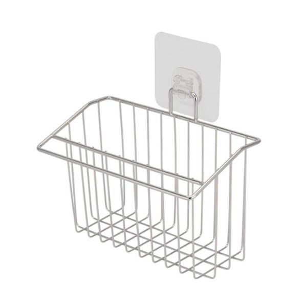 

kitchen storage & organization bathroom stainless steel towel sink wall mount draining rack organizer buckle design sponge holder accessorie