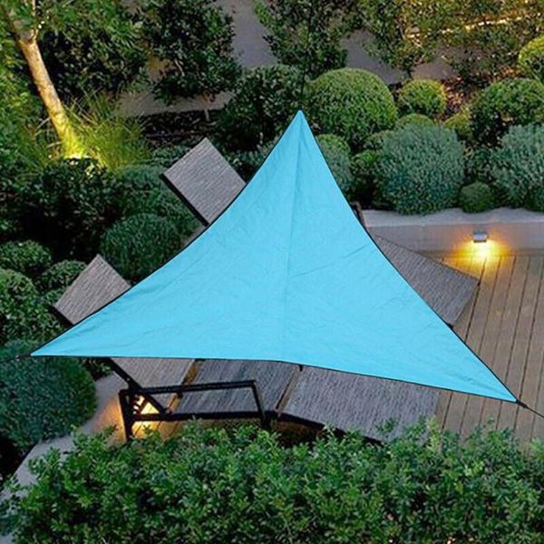 

3x3m outdoor shade sail sun canopy cover oxford cloth trilateral garden yard awnings waterproof camping hiking sunshade awning tents and she