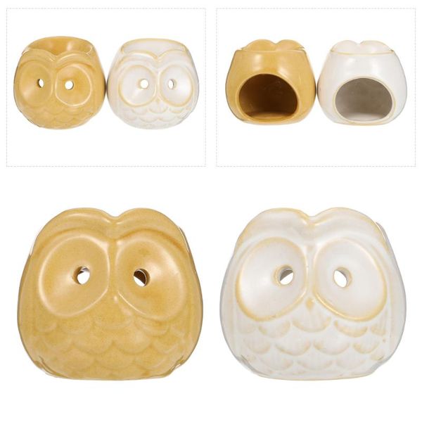

2pcs ceramic essential oil burner cartoon shaped aroma fragrance lamps
