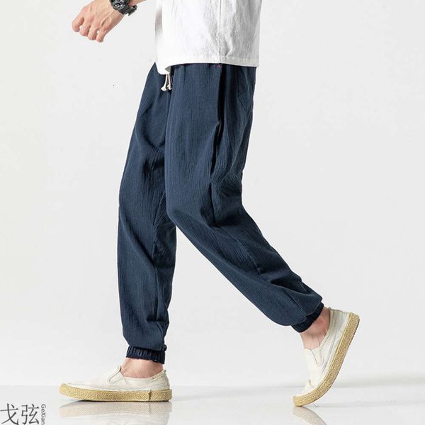 

shorts 2020 large summer men's knickerbockers pants fashion cotton hemp harem pants leggings, White;black