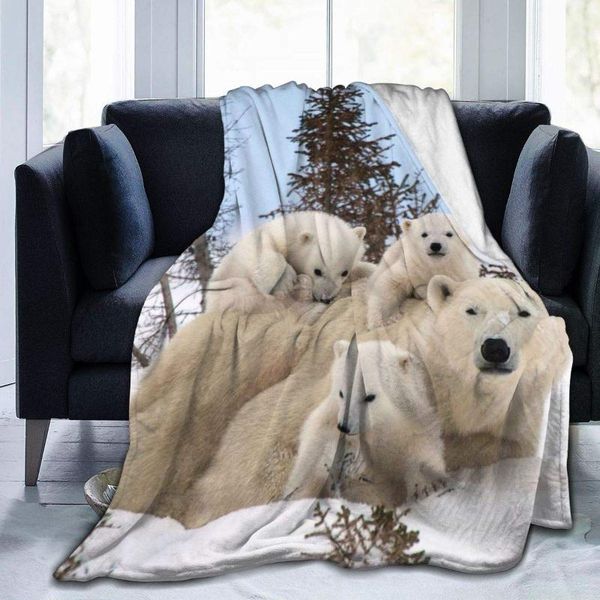 

blankets cute polar bear family fleece blanket soft bed sofa 60x 50 inch
