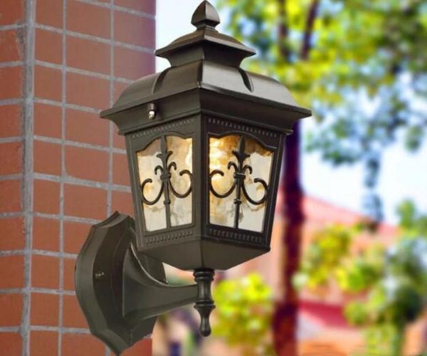 

wall lamp outdoor waterproof antique die-casting aluminum porch light style black lantern
