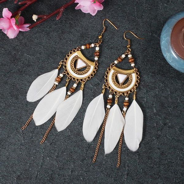 

dangle & chandelier tassel mesh vintage water drops beaded earrings wild super fairy temperament boho jewelry, Silver