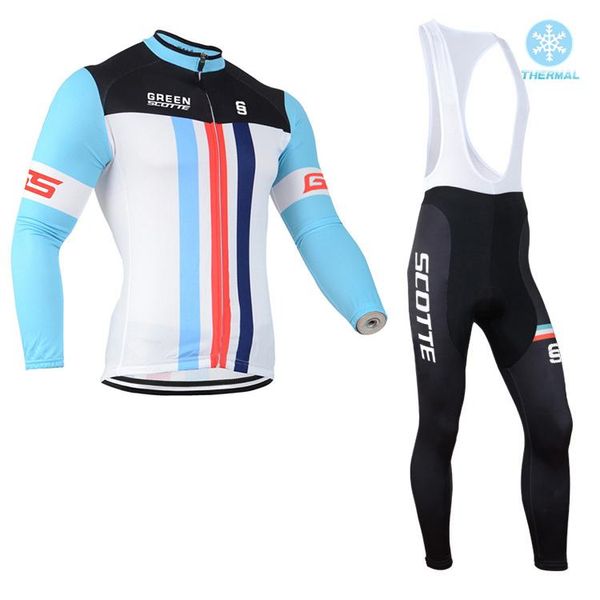 

racing sets 2021 pro team cycling jersey winter thermal fleece men long sleeve bib pants mtb bicycle clothing sports wear outdoor suits, Black;blue