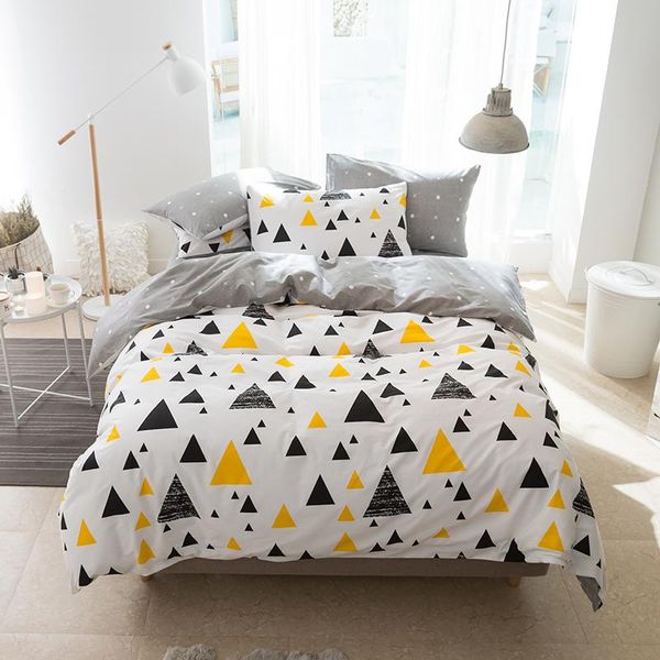 

bedding sets nordic style set cotton bed linen twin  size sheet bedspread geometry duvet cover pillowcase 28