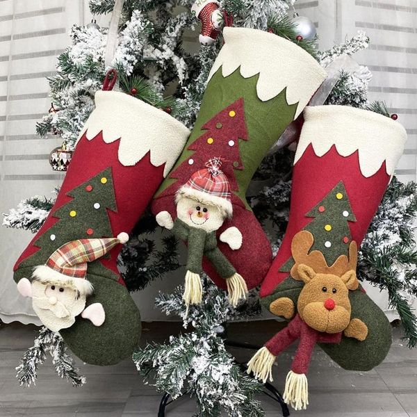

christmas decorations socks gift bags santa claus pendant ornaments