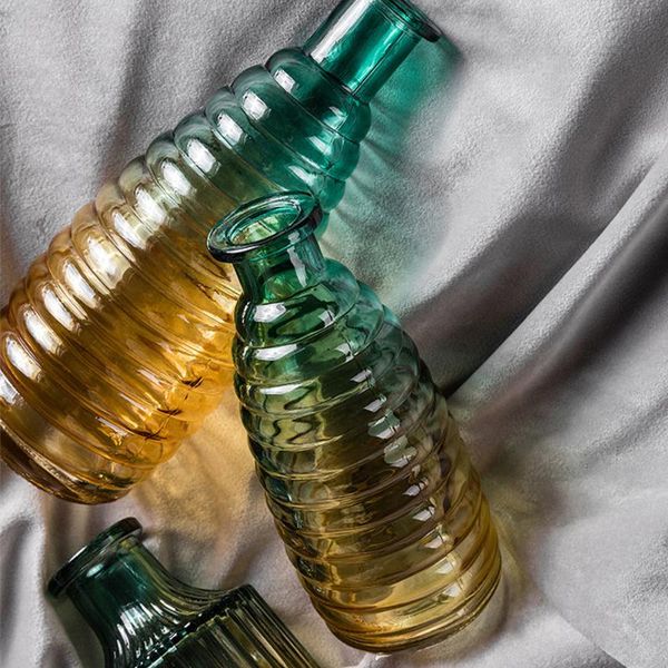 

vases glass hydroponic vase creative transparent simplicity roman pattern flower