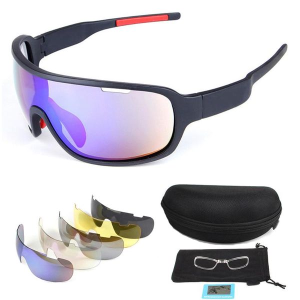 

outdoor eyewear style 5 lenses cycling glasses sports sunglasses polarized women&men's sport suit