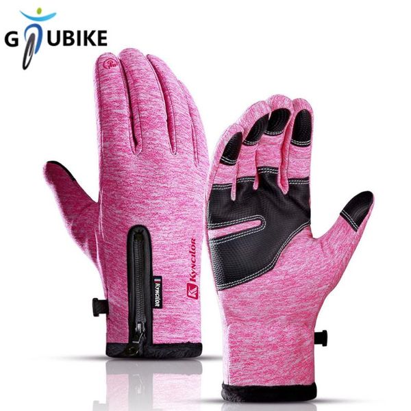 

cycling gloves gtubike bicycle full finger bike absorbing sweat mtb riding outdoor sports protector equips, Black