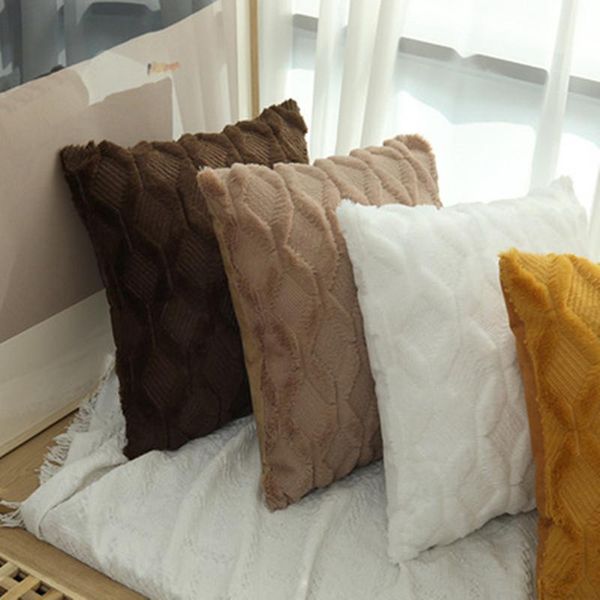 

cushion/decorative pillow fur decorative cushion cover case sofa plush pillowcase living room decoration nordic hug throw covers home decor