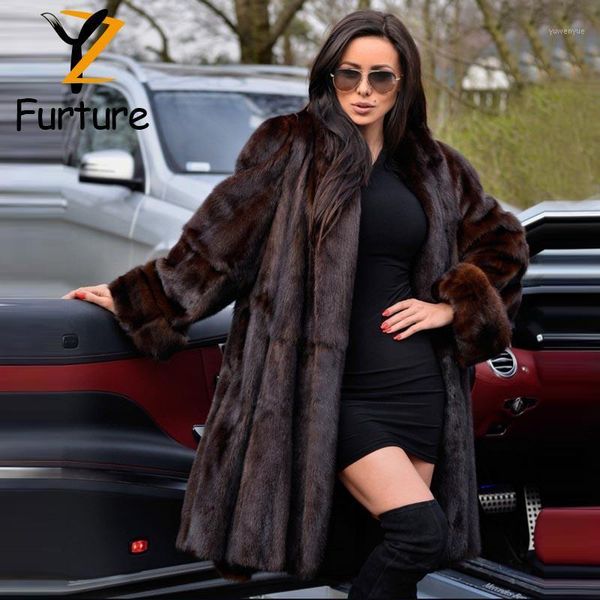 

women's fur & faux 100% genuine harajuku mink coats for women warm winter outerwear jackets brand quality with skirt design trendy, Black