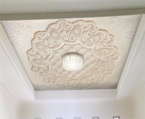 

wallpapers custom wallpaper beige yellow 3d stereo stone carving european style ceiling hanging background wall paper