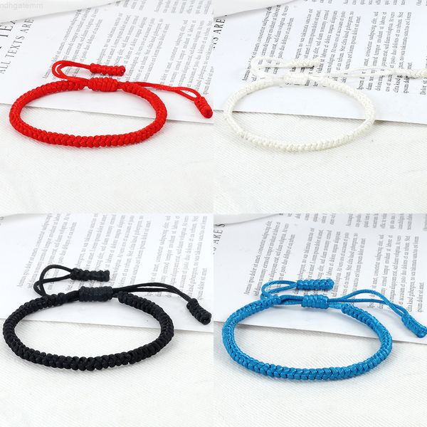 

classic braided string bracelets rope chain friendship bangles party lucky gift woman man adjustable knot handmade jewelry, Red;brown