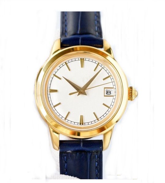 

women's watch pot cover glass 9015 mechanical movement with a diameter of 35mm, zero repair quality cattle belt 35mm, Slivery;brown