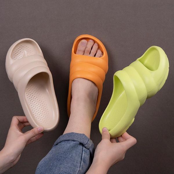 

slippers home women's slides gingham low shoes peep toe massage soft rubber basic striped rome hoof heels pu concise fabric, Black