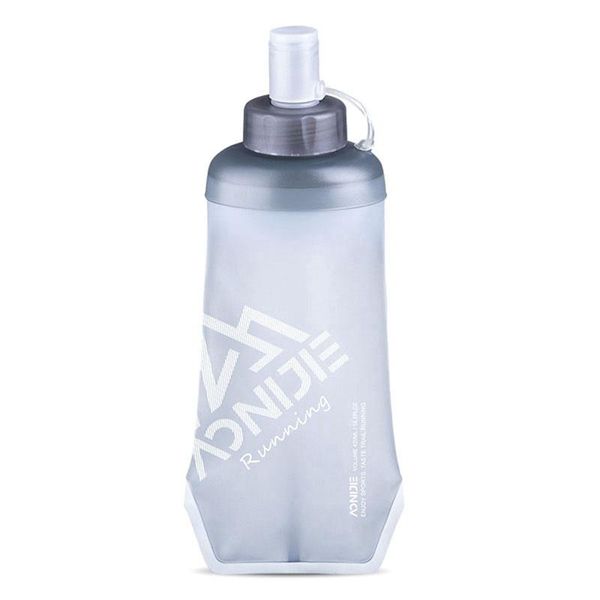 

420ml outdoor sports foldable soft flask water bottle traveling running hiking camping kettle