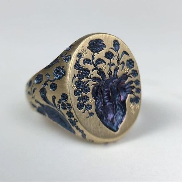 

wedding rings vintage elegant gold enamel flower for woman fashion anniversary birthday party punk jewelry accessories, Slivery;golden