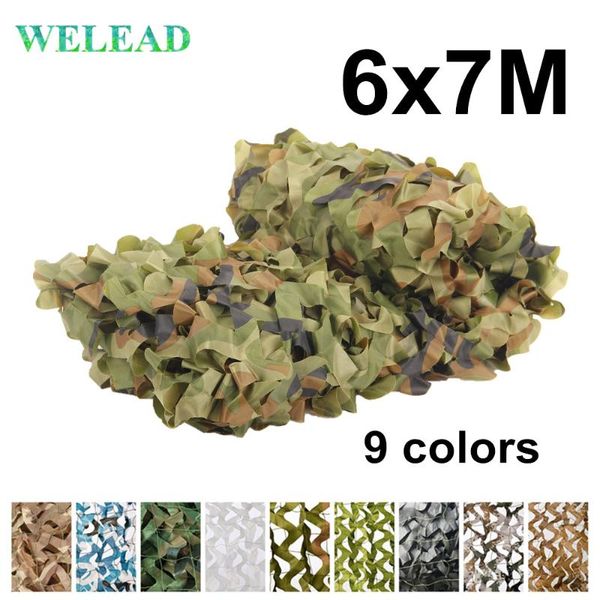 

6x7m reinforced camouflage nets for garden gazebo shading hide mesh camo netting jungle white 6x7 7x6 6*7m 7*6m tents and shelters