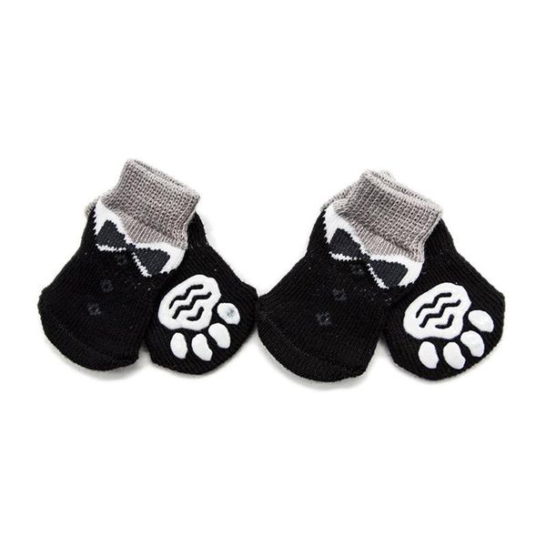 

4pcs/set autumn winter pet dog socks anti-slip knitted small dogs shoes thick warm protector cute puppy cat indoor wear boot apparel