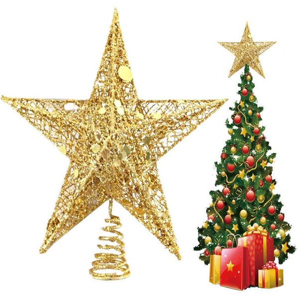 

christmas decorations gold sliver iron tree star decoration xmas ornaments supplies