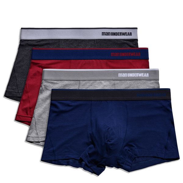 

men's underpants loose and breathable large size boxer youth modal, Black;white