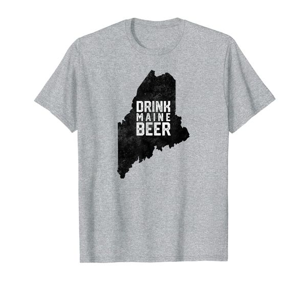

vintage drink local maine craft beer state outline t-shirt, White;black