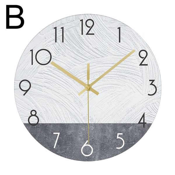 

wall clocks 12 inch tempered glass clock silent non-ticking battery operated modern for home office decor sm