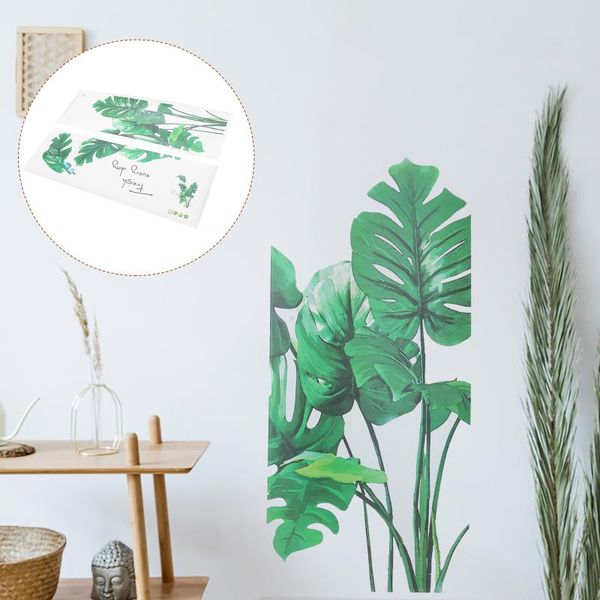 

wallpapers collage banana leaf pattern wall decal nordic style sticker home kids room background decoration