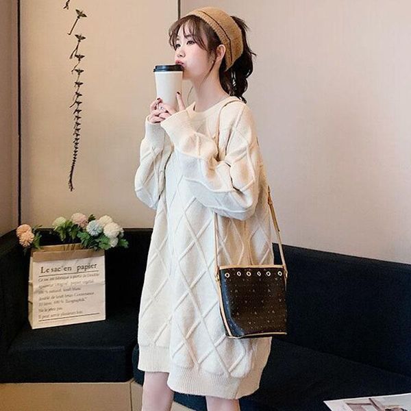 

casual dresses knit sweater dress women o-neck long sleeve loose oversize party work bandage harajuku francais autumn winter vestidos, Black;gray
