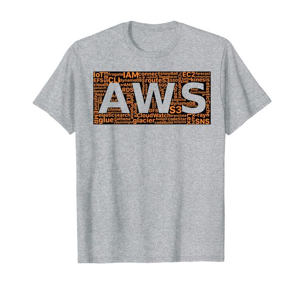 

aws microservices service design t-shirt, White;black