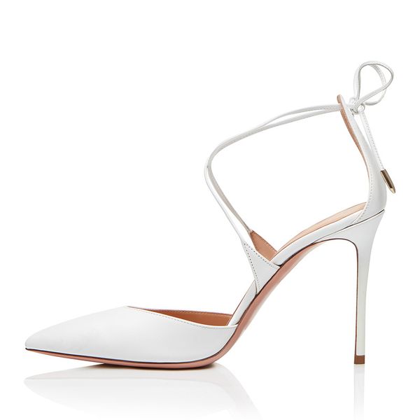

fashion large size foreign trade original order european and american ladies black nude white pointed-toe lace high heel sandals cross-borde