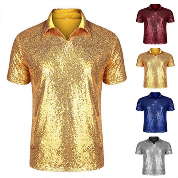

nightclub sequin 70s disco party men t shirts cosplay costume carnival, White;black