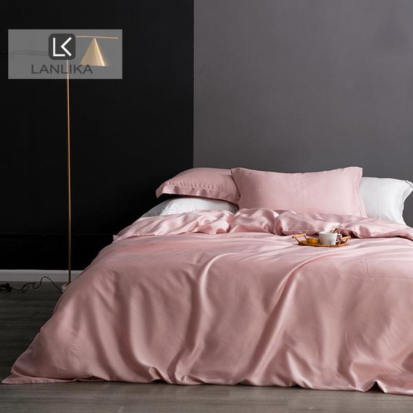 

bedding sets lanlika women grade 100%silk pink set beauty sleep  king duvet cover bed sheet fitted pillowcase