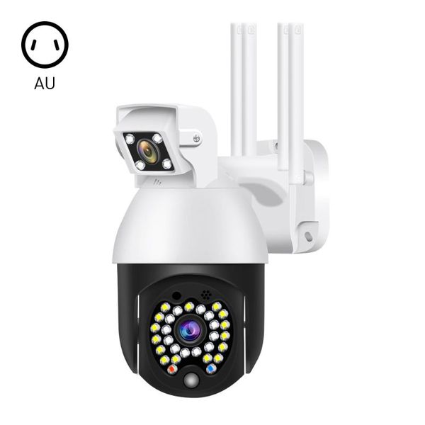 

wifi ptz ip camera dual lens wireless cctv waterproof outdoor surveillance home security ir night led light cam cameras