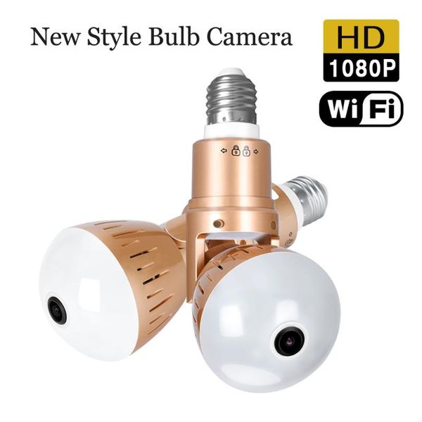 

cameras camera bulb lamp home security panoramic 1080p fisheye cctv infrared and white light app control wireless ip p2p cam