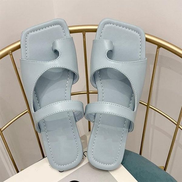 

slippers women beach slipper slides female shoes 2021 casual indoor low heels clip toe outdoor soft pu leather ladies rubber, Black