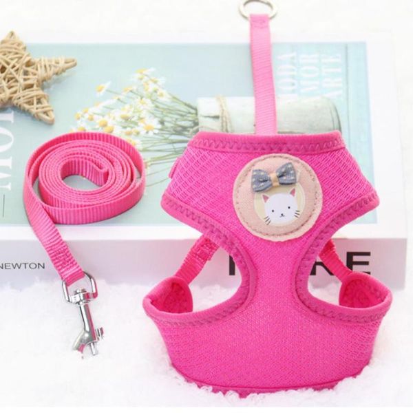 

dog collars & leashes vest chest strap explosion proof adjustable nylon walking safety collar leash harnesses traction rope for