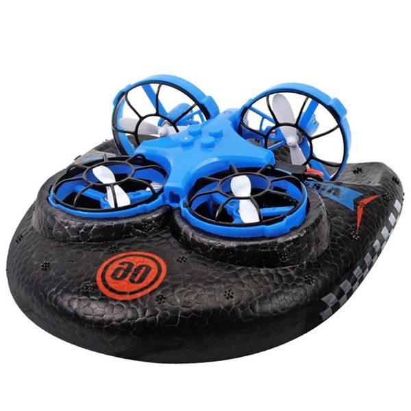 

water land and air four-axis aircraft hovercraft three-in-one multi-function toy one-button tumbling mini drone drones