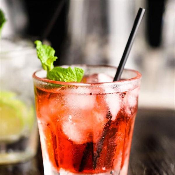 

drinking straws 500pcs cap plastic straw black milk drinkware bar party accessory