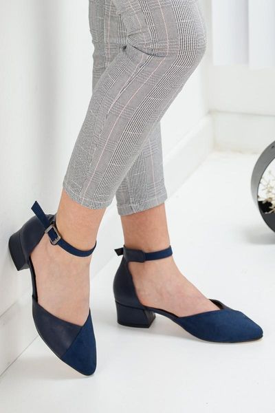 

sandals navy blue skin-suede high-heeled women 's shoes, Black