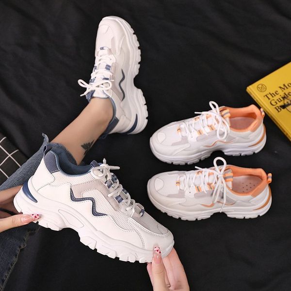 

dress shoes autumn non-slip platform women's shoes lasso-up breathable knit crocheted woman's running comfortable casual fwo4, Black