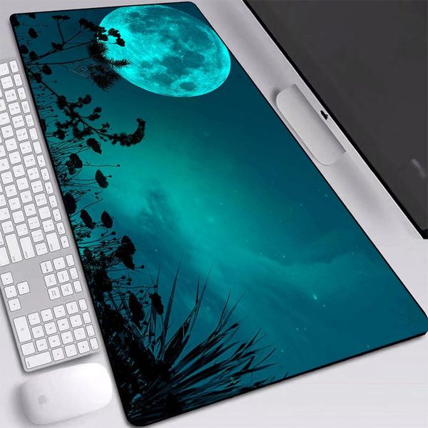 

mouse pads & wrist rests super big moon view printed mats anti-slip good-quantity rubber keyboards lapdiy desk mat 900x400mm 800x400mm