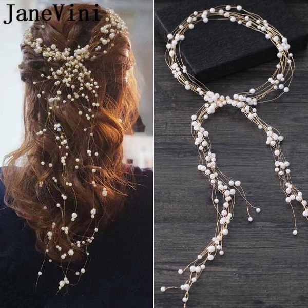 

hair clips & barrettes janevini wedding accessories simulated pearl haedbands for bride crown women hairband ornaments haar accessoires brui, Golden;silver