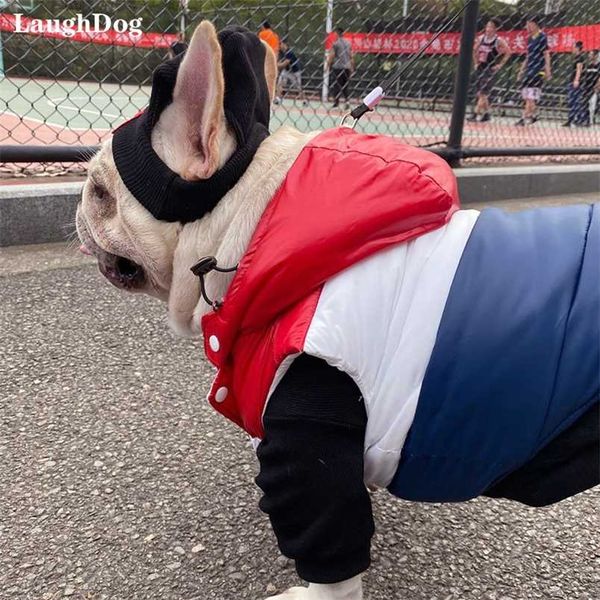 

french bulldog winter warm dog clothes hoodie pet coat jackets for small medium dogs clothes splash-proof vest fat pitbull pug 220124