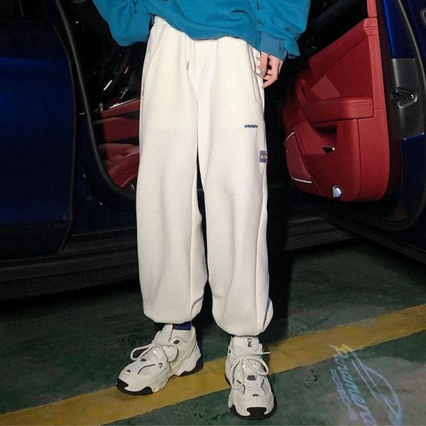 

women's pants & capris warm drawstring women loose versatile trend trousers spring autumn harajuku preppy simple leisure sports harlan, Black;white