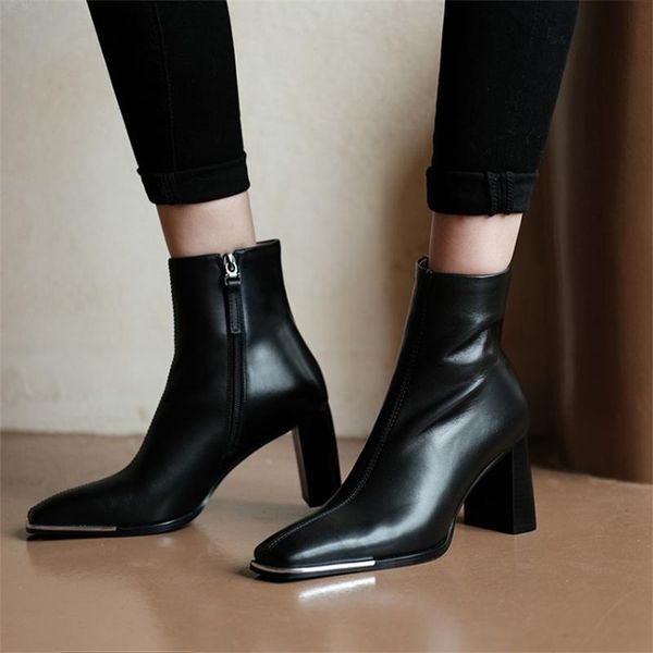 

boots thick heel casual, Black