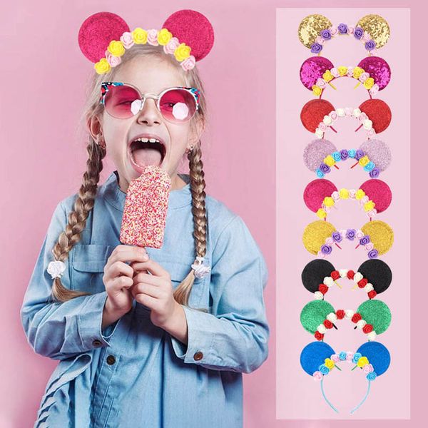 

girls hair accessories sticks baby headbands kids accessory childrens holiday birthday party flower head bands princess headband b6982, Slivery;white