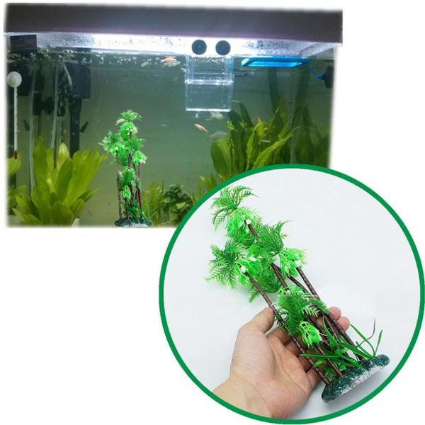 

decorations 30cm aquarium ornaments plants plastic artificial grass fish accessories akvaryum dekor 40dc21